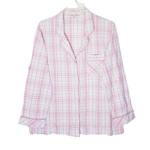 Victoria Secret Plaid Pajama Top Women Size XL